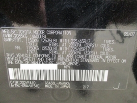 2007 TOYOTA RAV4 LIMITED BLACK 3.5L AT 2WD Z16196